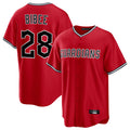 C.Guardians #28 Tanner Bibee Player Red Home Game Jdoa Stitched Jerseys