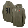 C.Browns #91 Alex Wright Player Olive Salute to Service Pullover Hoodies Limited Jdoa Stitched Jerseys