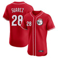 C.Reds #28 Eugenio Su¨¢rez Player Red Limited Elite Home Game Jdoa Stitched Jerseys