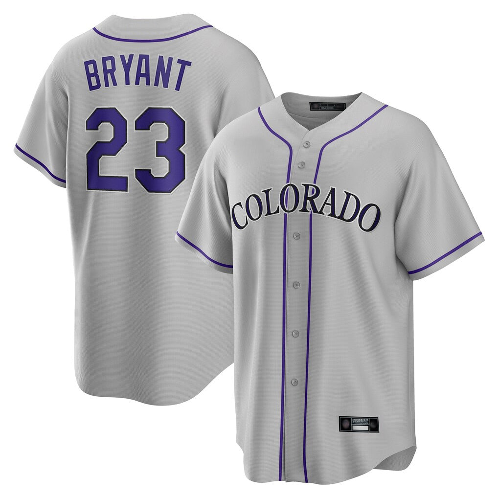 C.Rockies #23 Kris Bryant Player Gray Game Home Jdoa Stitched Jerseys