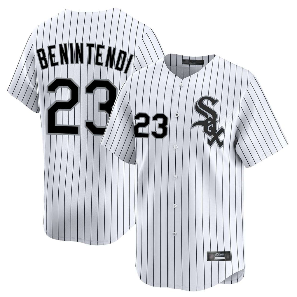 C.White Sox #23 Andrew Benintendi Player White Stripe Limited Home Jdoa Stitched Jerseys