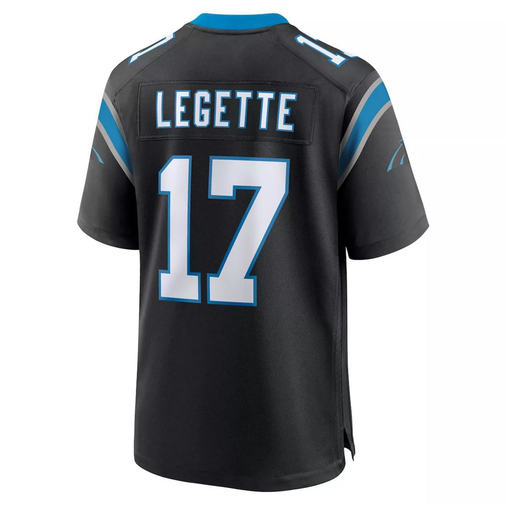 C.Panthers #17 Xavier Legette Player Black Home Game Jdoa Stitched Jerseys