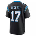 C.Panthers #17 Xavier Legette Player Black Home Game Jdoa Stitched Jerseys