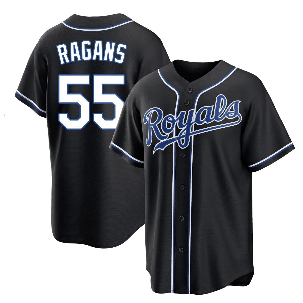 KC.Royals #55 Cole Ragans Player Black Carbon Fashion Home Game Jdoa Stitched Jerseys