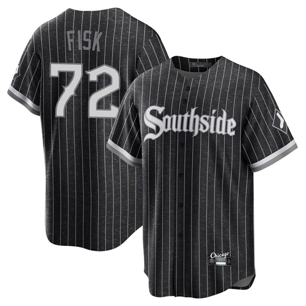 C.White Sox #72 Carlton Fisk Player Black City Connect Home Game Jdoa Stitched Jerseys