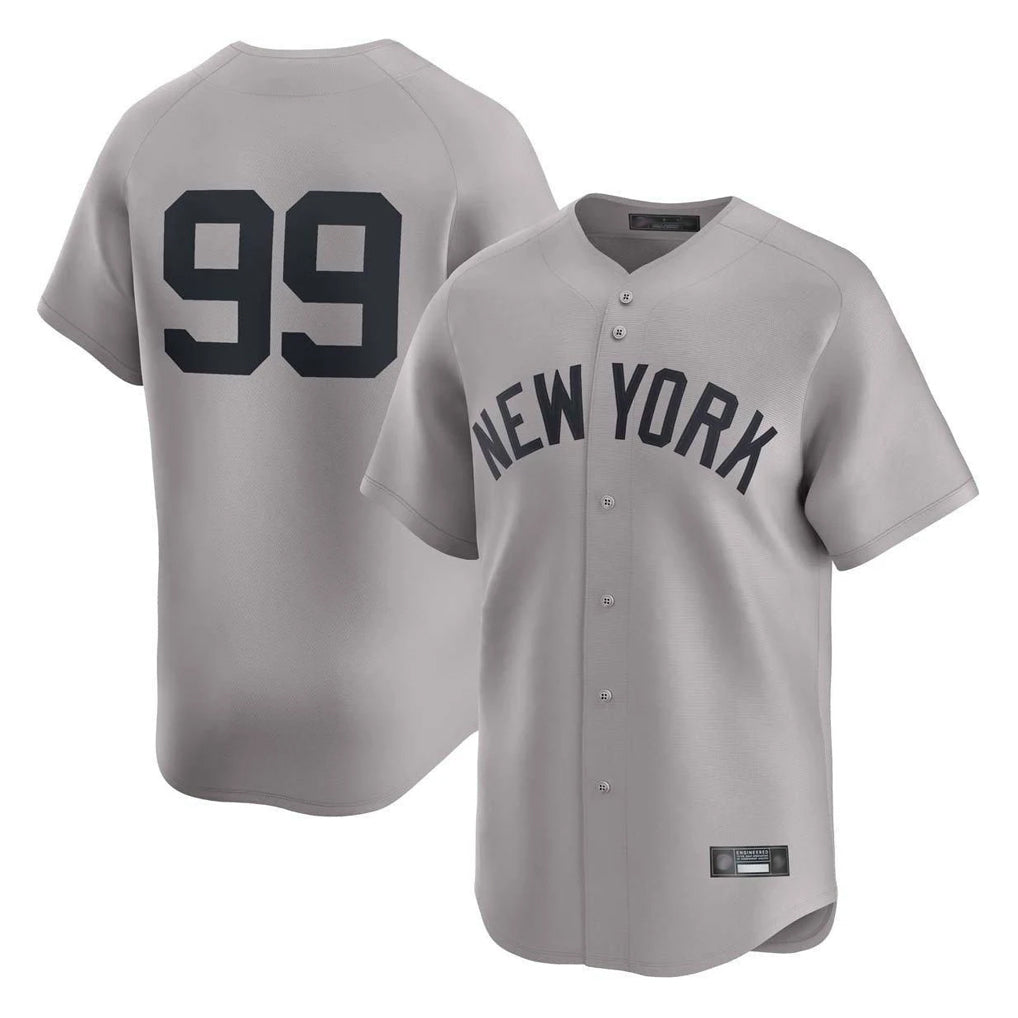NY.Yankees #99 Aaron Judge Player Gray Limited Home Jdoa Stitched Jerseys