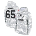 GB.Packers #65 Aaron Banks Player Arctic Camo Salute to Service Hoodies Limited Game Jdoa Stitched Jerseys