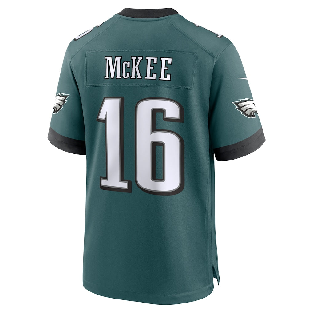Jdoa P.Eagles #16 Tanner McKee Midnight Green Team Game Jersey