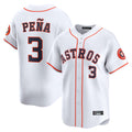 H.Astros #3 Jeremy Pena Player White Home Limited Jdoa Stitched Jerseys