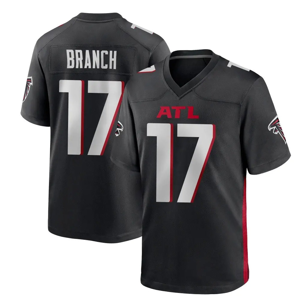 A.Falcons #17 Zachariah Branch Player Black Home Game Jdoa Stitched Jerseys